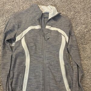 Lululemon Grey and White Zip-Up Jacket